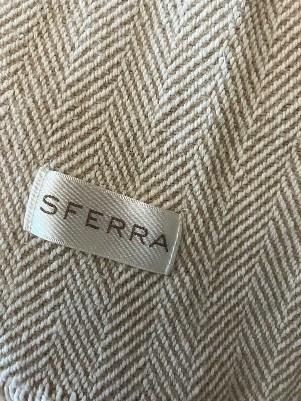Sferra Celine Mushroom throw with fringe 50 x 60”